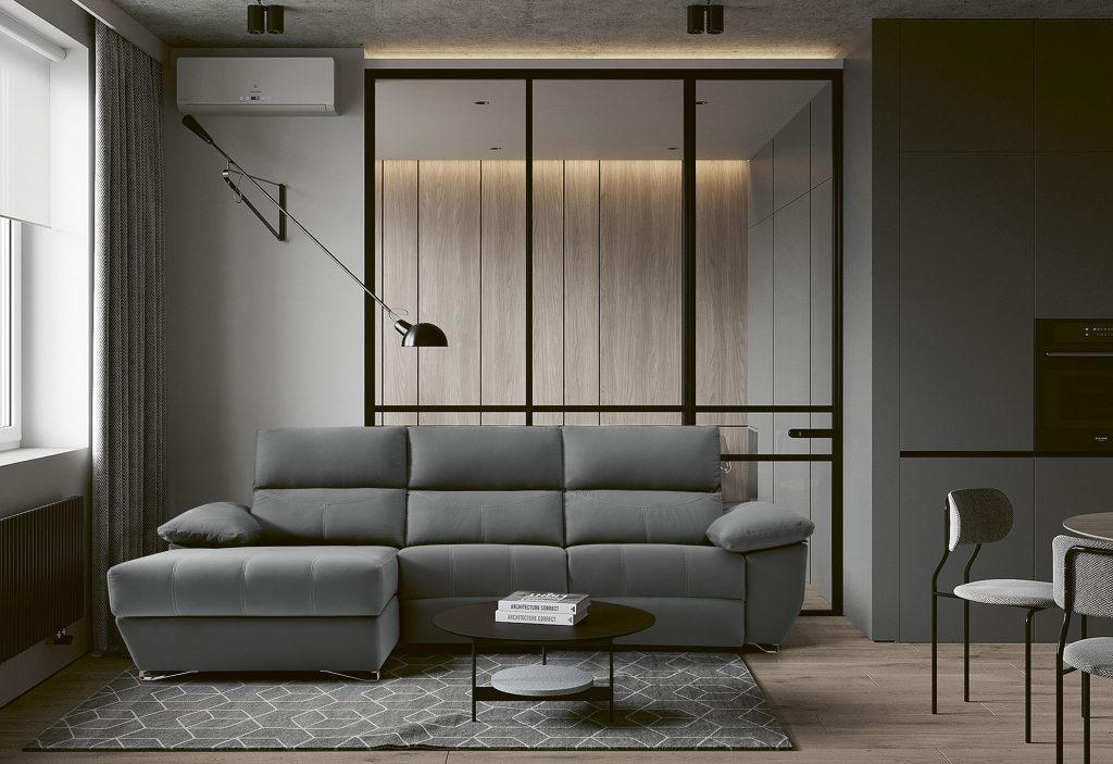 Living room, interior design 3D Rendering