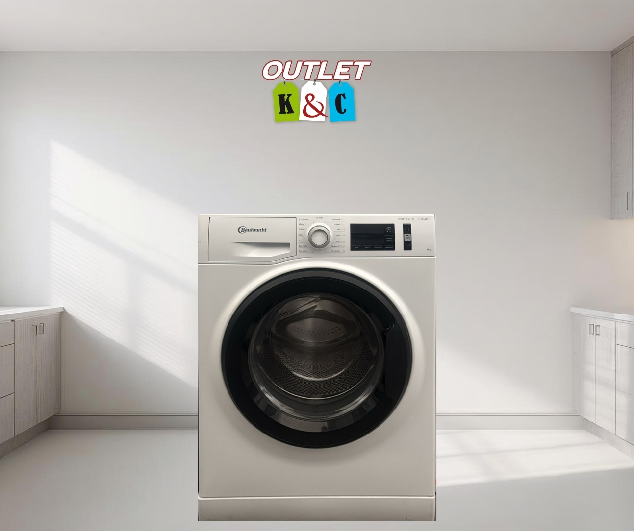 Diseño sin título (7) Lavadora BAUKNECHT PRECIO: 8 kg 249€ - 9 kg 269€ - Imagen 1